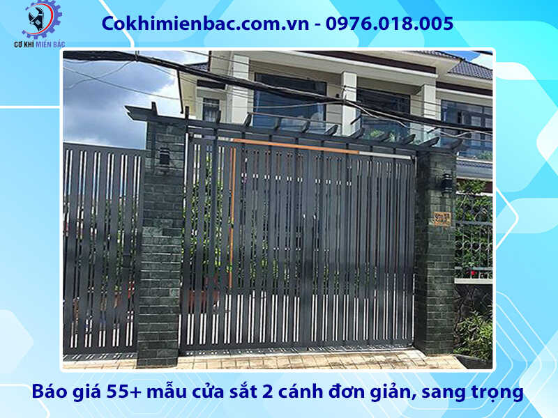 Báo giá 55+ mẫu cửa sắt 2 cánh đơn giản, sang trọng