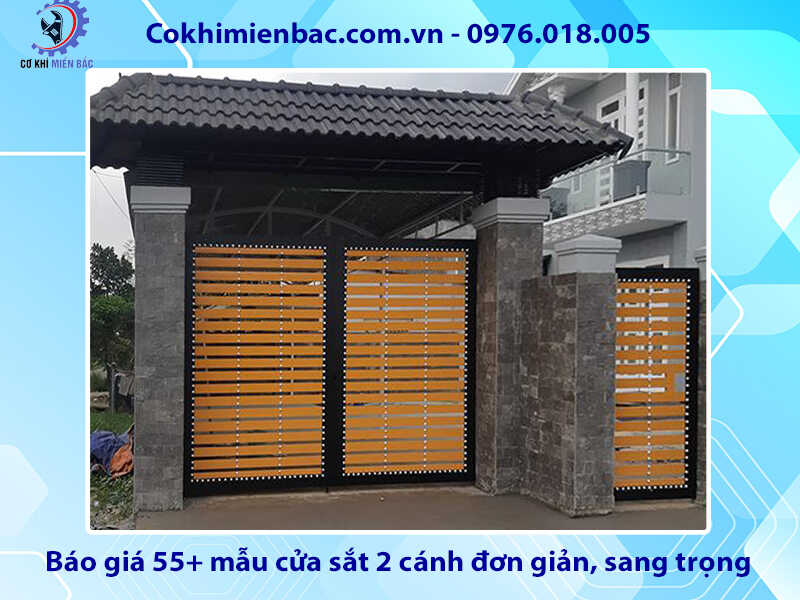 Báo giá 55+ mẫu cửa sắt 2 cánh đơn giản, sang trọng