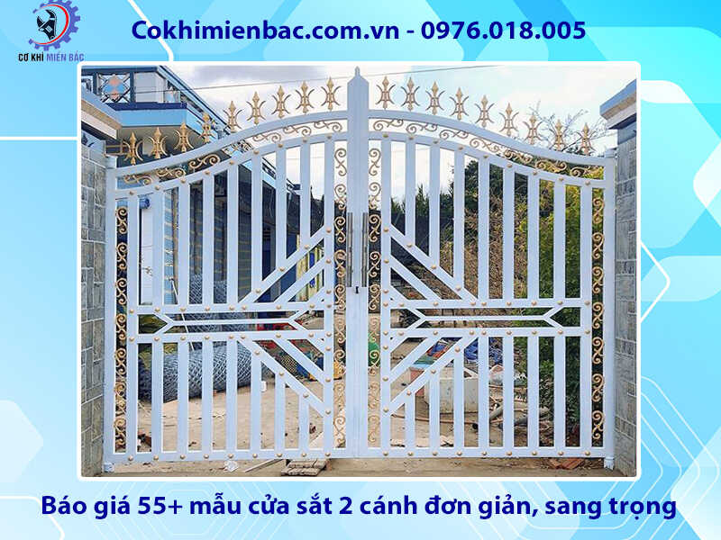 Báo giá 55+ mẫu cửa sắt 2 cánh đơn giản, sang trọng