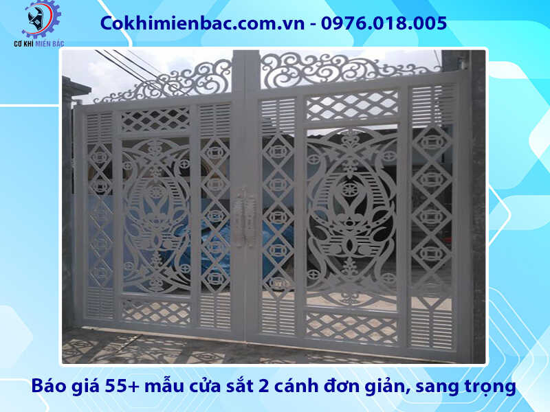 Báo giá 55+ mẫu cửa sắt 2 cánh đơn giản, sang trọng