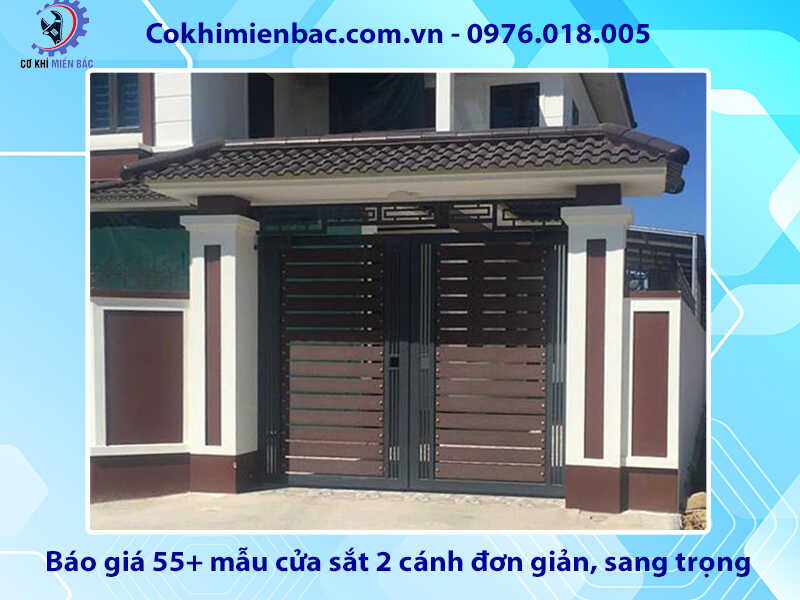 Báo giá 55+ mẫu cửa sắt 2 cánh đơn giản, sang trọng