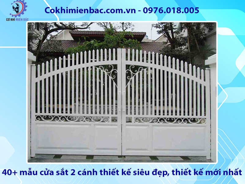 40+ mẫu cửa sắt 2 cánh thiết kế siêu đẹp, thiết kế mới nhất