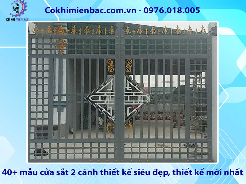 40+ mẫu cửa sắt 2 cánh thiết kế siêu đẹp, thiết kế mới nhất