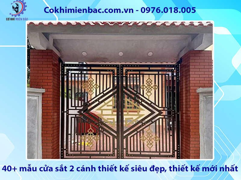 40+ mẫu cửa sắt 2 cánh thiết kế siêu đẹp, thiết kế mới nhất