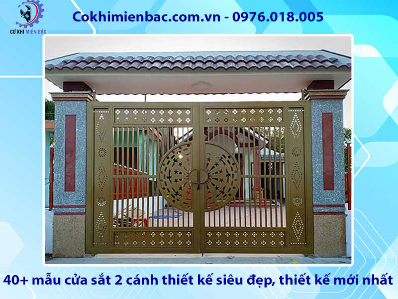 40+ mẫu cửa sắt 2 cánh thiết kế siêu đẹp, thiết kế mới nhất