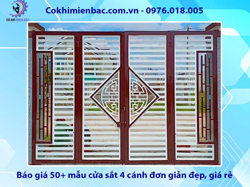 Báo giá 50+ mẫu cửa sắt 4 cánh đơn giản năm 2024