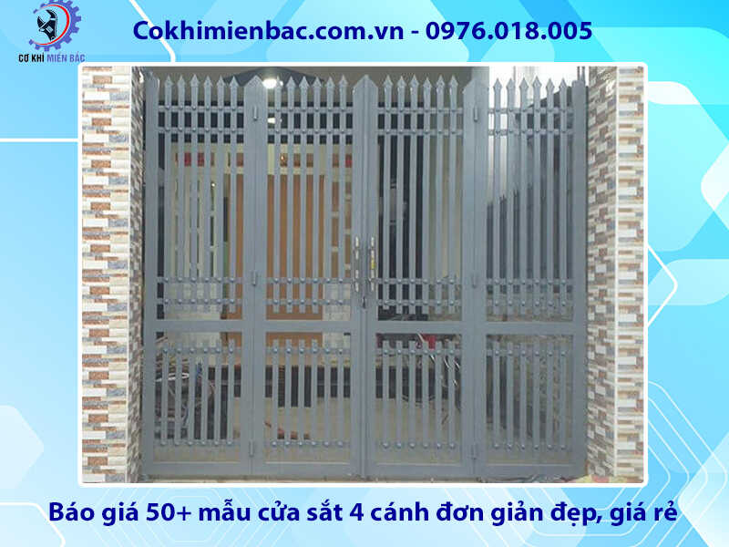 Báo giá 50+ mẫu cửa sắt 4 cánh đơn giản năm 2024