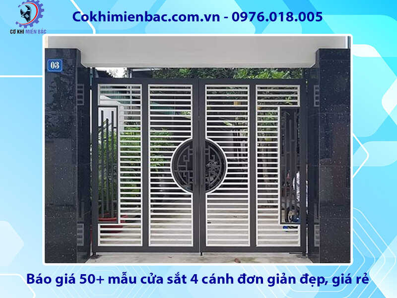 Báo giá 50+ mẫu cửa sắt 4 cánh đơn giản năm 2024