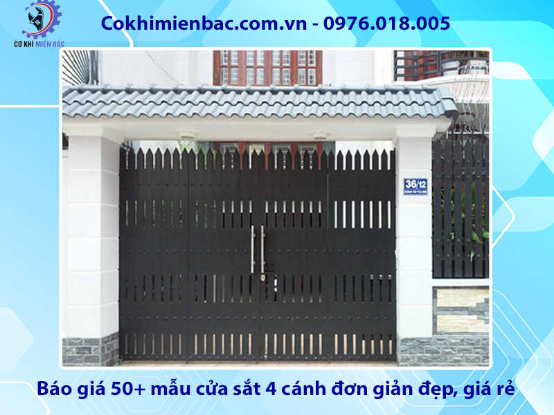 Báo giá 50+ mẫu cửa sắt 4 cánh đơn giản năm 2024