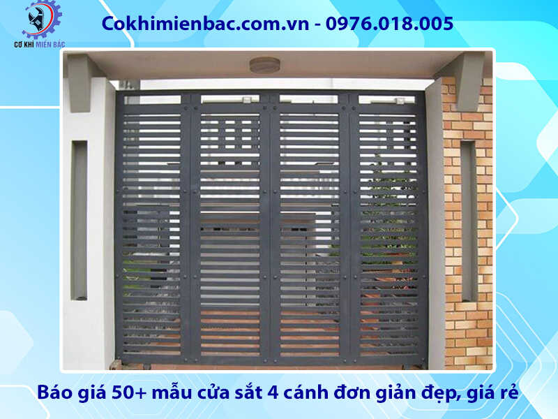 Báo giá 50+ mẫu cửa sắt 4 cánh đơn giản năm 2024