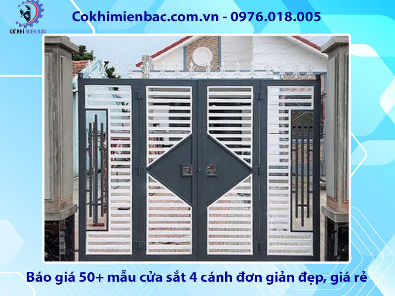 Báo giá 50+ mẫu cửa sắt 4 cánh đơn giản năm 2024