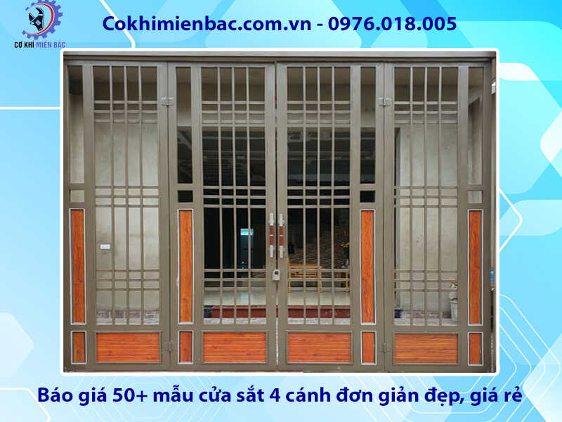 Báo giá 50+ mẫu cửa sắt 4 cánh đơn giản năm 2024