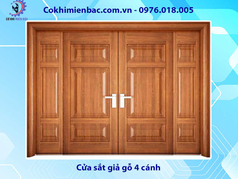 88+ mẫu cửa sắt giả gỗ tại đẹp, rẻ nhất thị trường Hà Nội