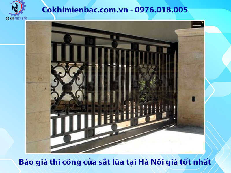 Báo giá thi công cửa sắt lùa tại Hà Nội giá tốt nhất