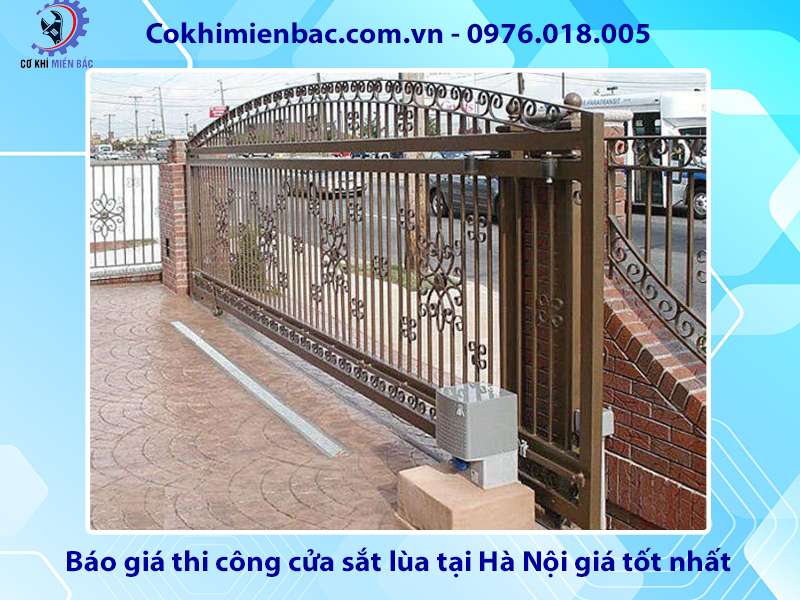 Báo giá thi công cửa sắt lùa tại Hà Nội giá tốt nhất