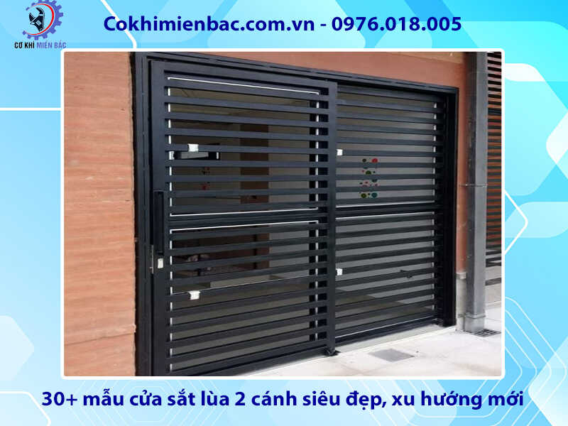 30+ mẫu cửa sắt lùa 2 cánh siêu đẹp, xu hướng 2024