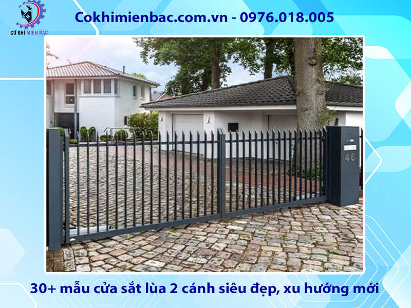 30+ mẫu cửa sắt lùa 2 cánh siêu đẹp, xu hướng 2024