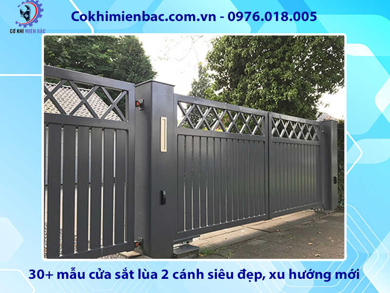 30+ mẫu cửa sắt lùa 2 cánh siêu đẹp, xu hướng 2024