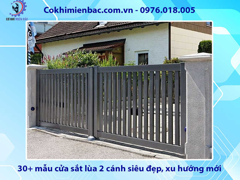 30+ mẫu cửa sắt lùa 2 cánh siêu đẹp, xu hướng 2024