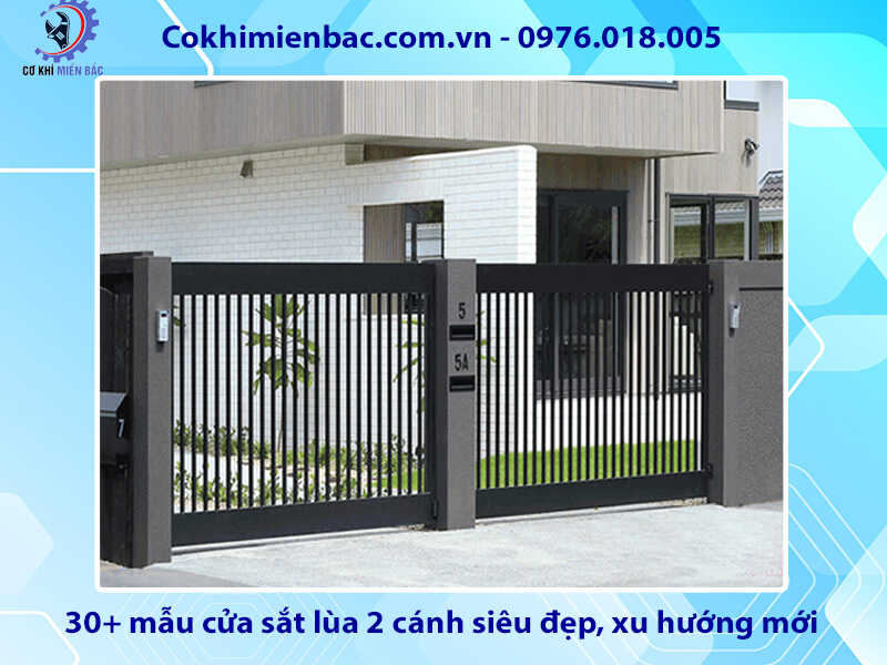 30+ mẫu cửa sắt lùa 2 cánh siêu đẹp, xu hướng 2024