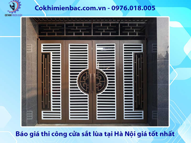 Báo giá thi công cửa sắt lùa tại Hà Nội giá tốt nhất