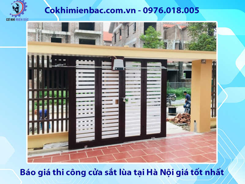 Báo giá thi công cửa sắt lùa tại Hà Nội giá tốt nhất