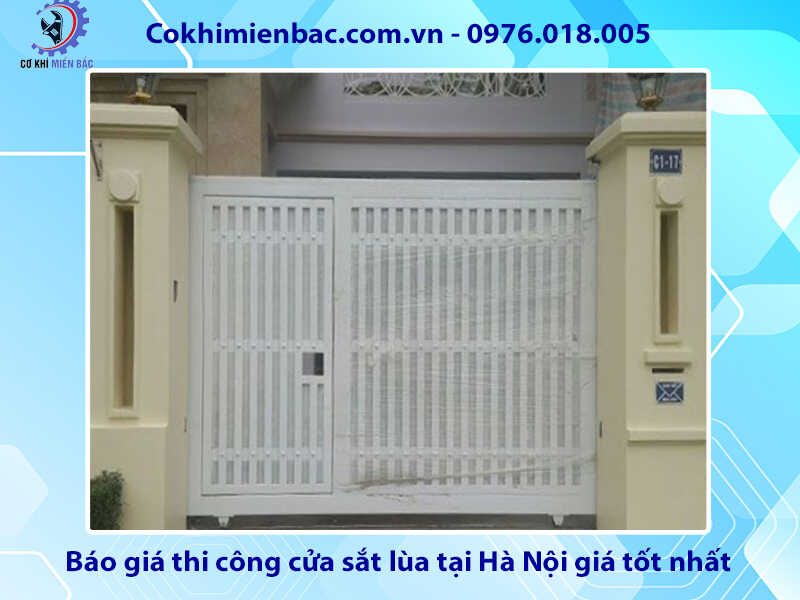 Báo giá thi công cửa sắt lùa tại Hà Nội giá tốt nhất