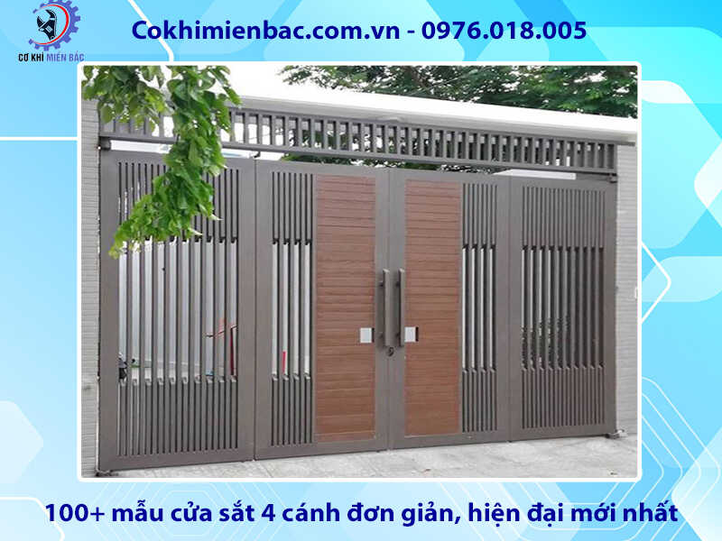 100+ mẫu cửa sắt 4 cánh đơn giản, hiện đại mới nhất 2024