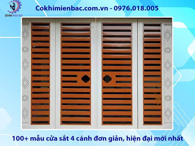 100+ mẫu cửa sắt 4 cánh đơn giản, hiện đại mới nhất 2024