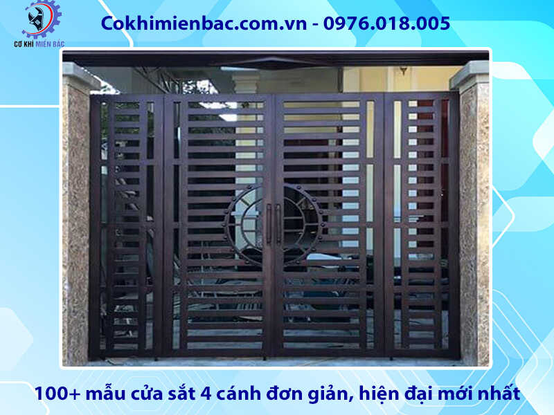 100+ mẫu cửa sắt 4 cánh đơn giản, hiện đại mới nhất 2024