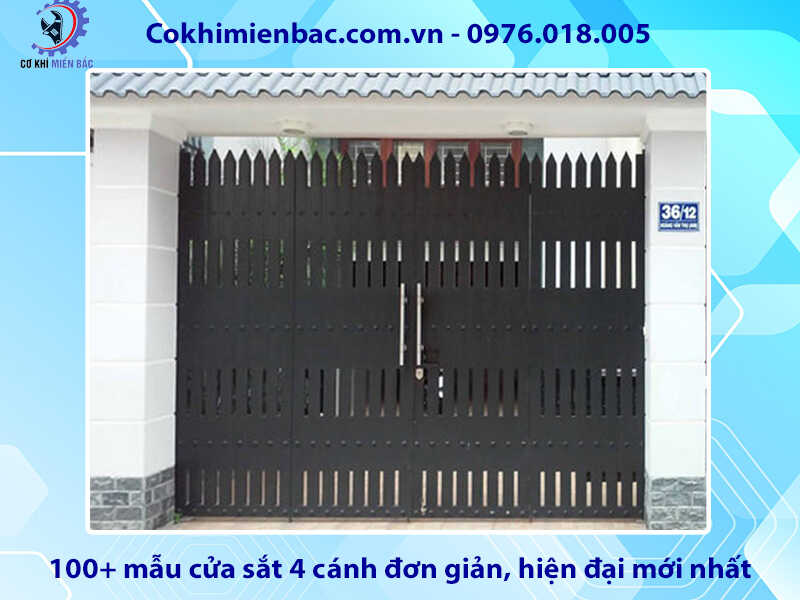 100+ mẫu cửa sắt 4 cánh đơn giản, hiện đại mới nhất 2024