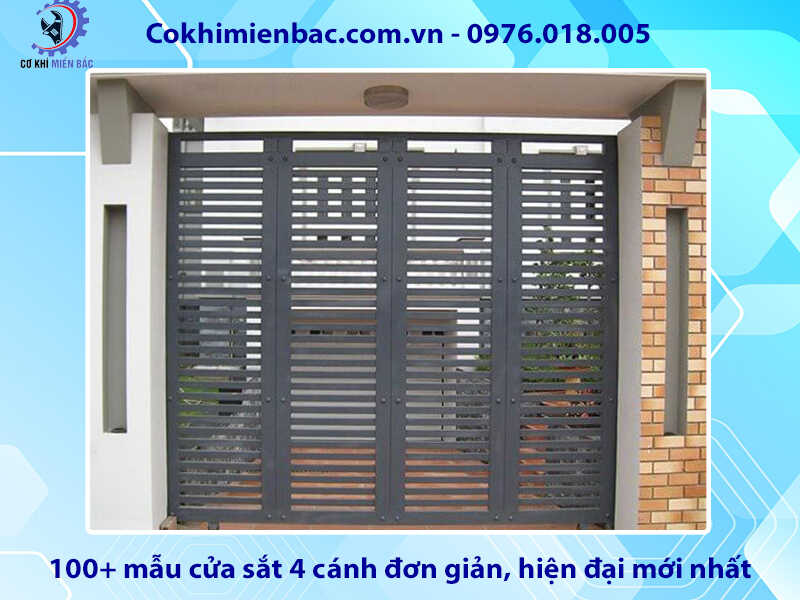 100+ mẫu cửa sắt 4 cánh đơn giản, hiện đại mới nhất 2024