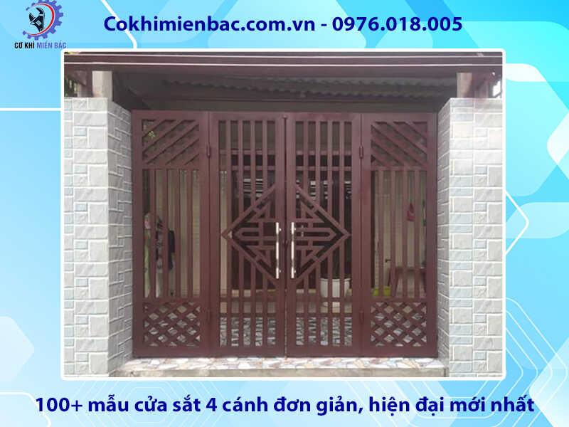 100+ mẫu cửa sắt 4 cánh đơn giản, hiện đại mới nhất 2024