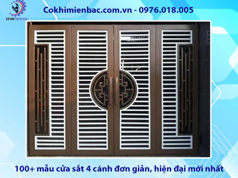 100+ mẫu cửa sắt 4 cánh đơn giản, hiện đại mới nhất 2024