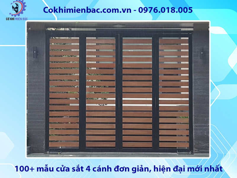 100+ mẫu cửa sắt 4 cánh đơn giản, hiện đại mới nhất 2024