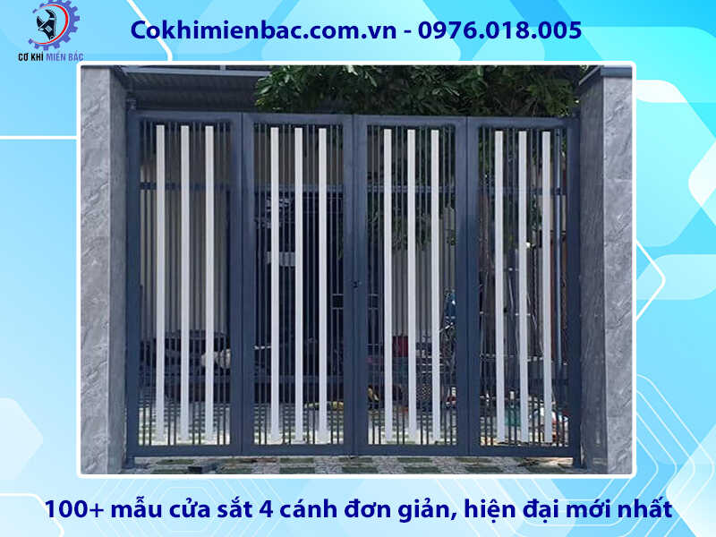 100+ mẫu cửa sắt 4 cánh đơn giản, hiện đại mới nhất 2024