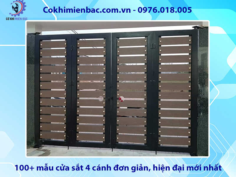 100+ mẫu cửa sắt 4 cánh đơn giản, hiện đại mới nhất 2024