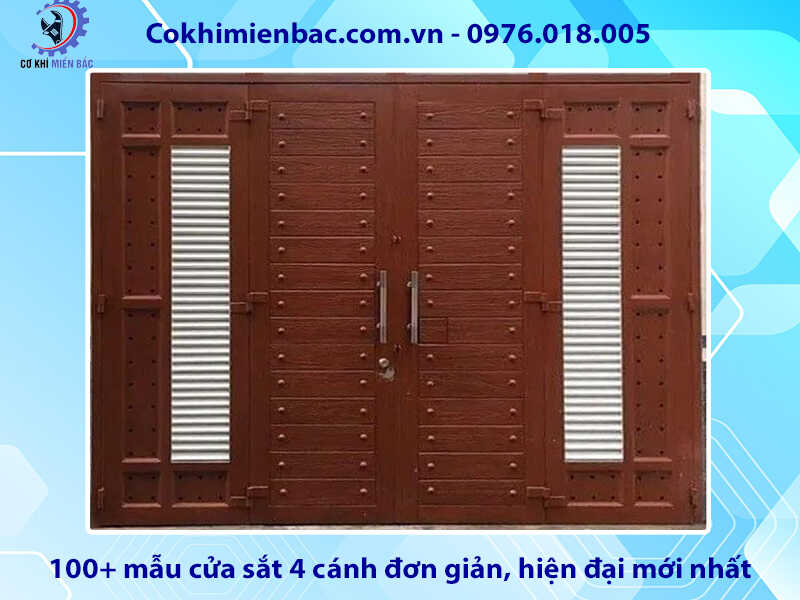 100+ mẫu cửa sắt 4 cánh đơn giản, hiện đại mới nhất 2024