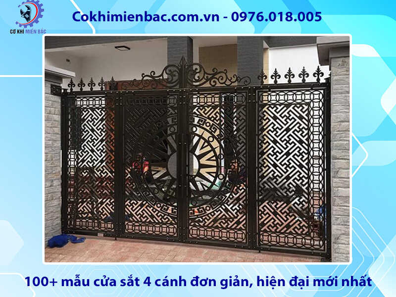 100+ mẫu cửa sắt 4 cánh đơn giản, hiện đại mới nhất 2024