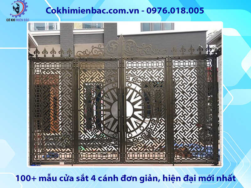 100+ mẫu cửa sắt 4 cánh đơn giản, hiện đại mới nhất 2024