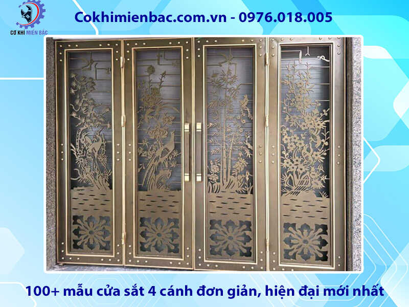 100+ mẫu cửa sắt 4 cánh đơn giản, hiện đại mới nhất 2024