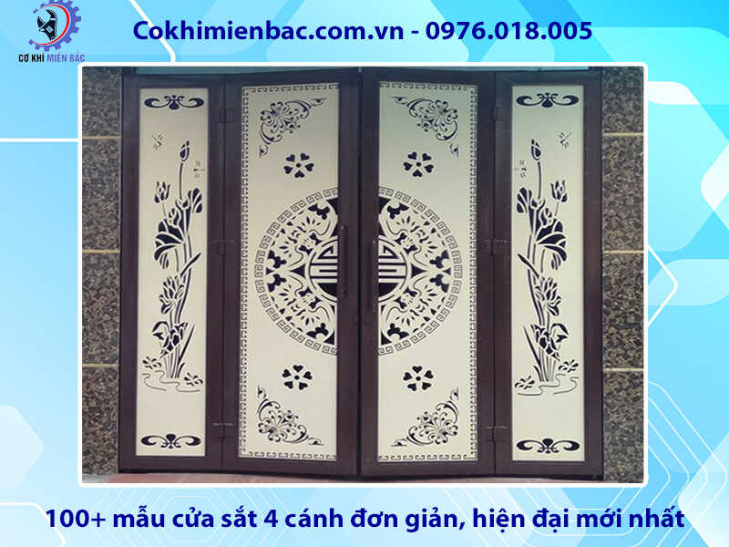 100+ mẫu cửa sắt 4 cánh đơn giản, hiện đại mới nhất 2024