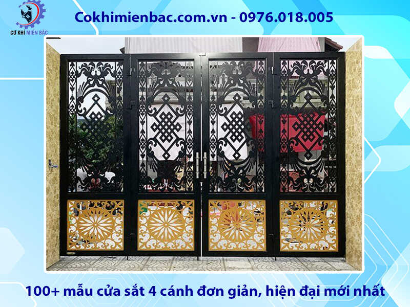 100+ mẫu cửa sắt 4 cánh đơn giản, hiện đại mới nhất 2024