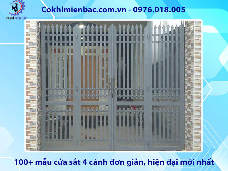 100+ mẫu cửa sắt 4 cánh đơn giản, hiện đại mới nhất 2024