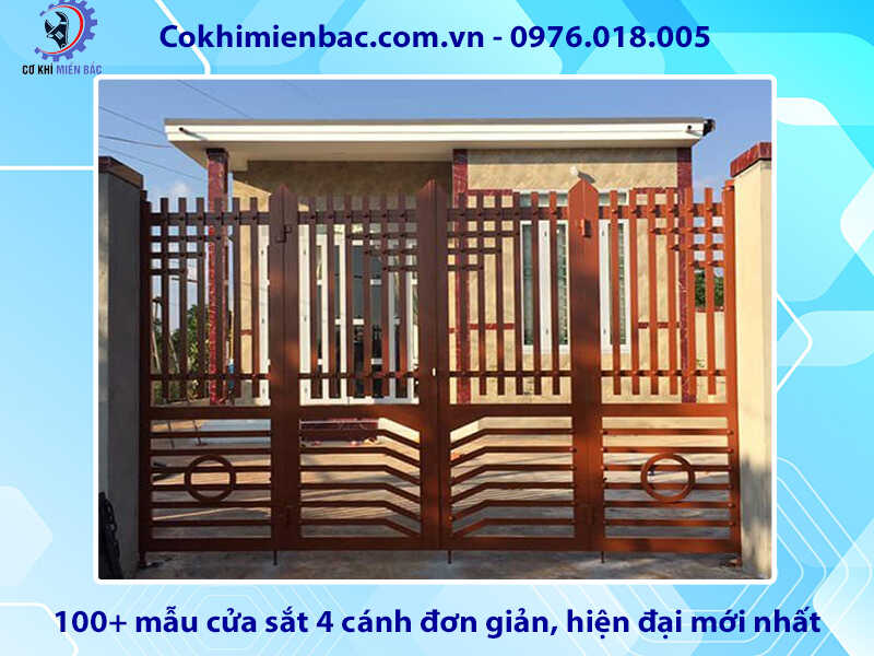 100+ mẫu cửa sắt 4 cánh đơn giản, hiện đại mới nhất 2024