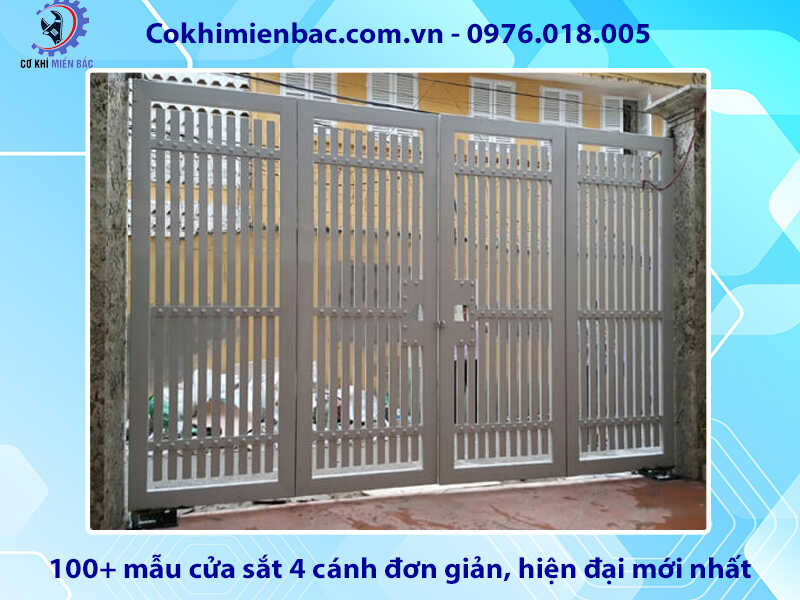 100+ mẫu cửa sắt 4 cánh đơn giản, hiện đại mới nhất 2024