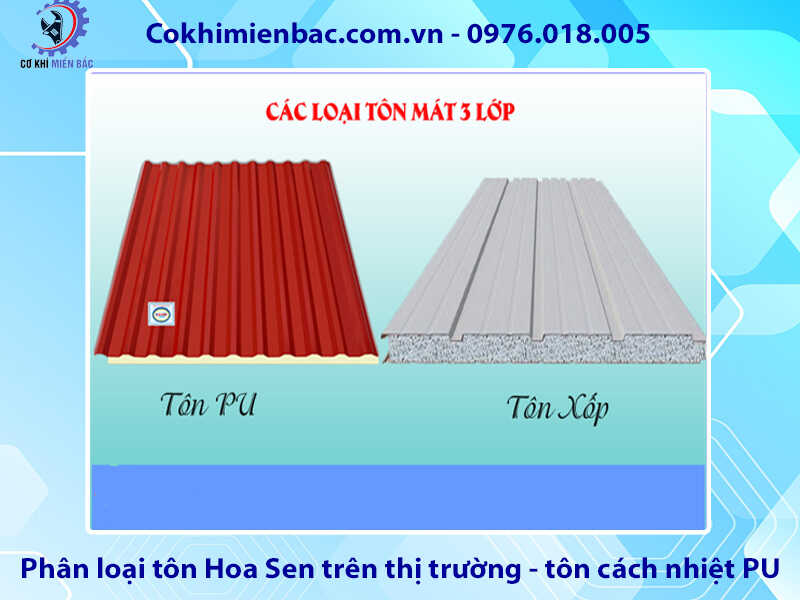 Tôn cách nhiệt PU Hoa Sen