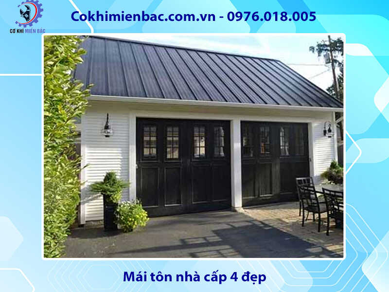 Mái tôn nhà cấp 4 đẹp