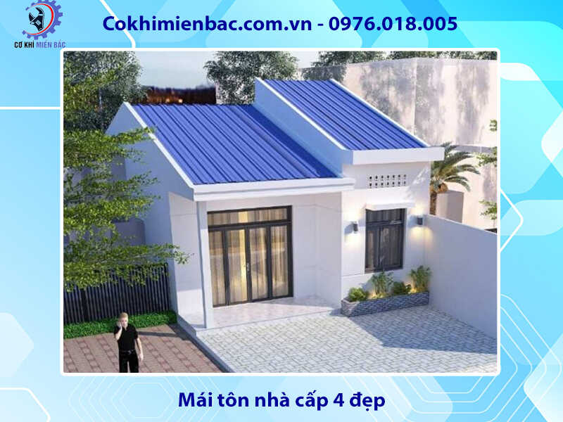 Mái tôn nhà cấp 4 đẹp