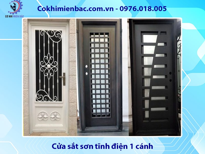 Cửa sắt sơn tĩnh điện 1 cánh